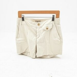 Banana Republic Women's Cream/Off-White Chino Casual Shorts Size 6